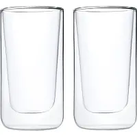 Blomus Nero geïsoleerd lattemacchiatoglas, 2 stuks Transparant