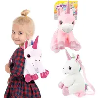 Toi-Toys Eenhoorn Knuffel Rugzak, 30 cm