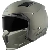 Bogotto Radic 22.06 Mat Groen Motorhelm Maat 2XL