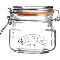 Kilner vierkante weckpot met beugelsluiting Helder, 0,5 L