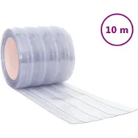 vidaXL Deurgordijn 200 mm x 1,6 mm 10 m PVC transparant