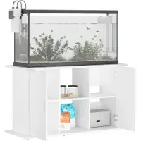 vidaXL Aquariumstandaard 101x41x58 cm bewerkt hout wit