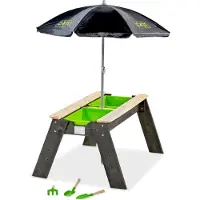 Exit Aksent Zand- & Watertafel - met Parasol & Tuingereedschap - Watertafel Kinderen - Zandbak - Hout - Buiten