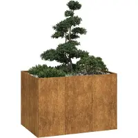 vidaXL Plantenbak roestig 120x80x80 cm weervast staal