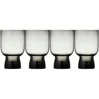 Lyngby Glas Sorrento waterglas 30 cl 4-pack Smoke