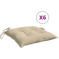 vidaXL Palletkussens 6 st 50x50x7 cm oxford stof beige