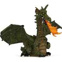 Papo Grüner feuerspeiender Drache m. Flügel - L: 15, 4 cm - - One Size - Spielzeugtiere