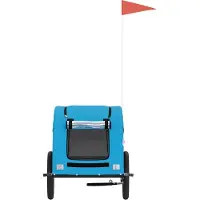 vidaXL Hondenfietstrailer oxford stof en ijzer blauw