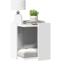 vidaXL Kattenbakkast 42x42x51 cm bewerkt hout wit