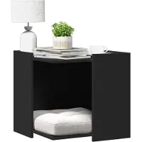 vidaXL Kattenbakkast 53x53x51 cm bewerkt hout zwart