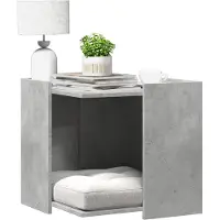 vidaXL Kattenbakkast 53x53x51 cm bewerkt hout betongrijs