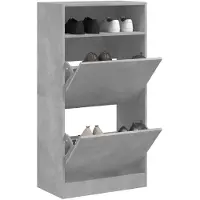vidaXL Schoenenkast 60x34x116 cm bewerkt hout betongrijs