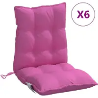 vidaXL Buitenkussen 6 st Roze 100 x 50 x 7 cm