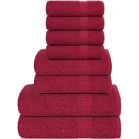 vidaXL 8-delige Handdoekenset FROGN 360 g/m² bordeaux