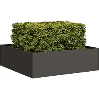 vidaXL Plantenbak 100x100x30 cm staal zwart
