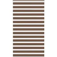 vidaXL Zebra rolgordijn 130x230 cm stofbreedte 125,9cm polyester bruin