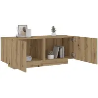 vidaXL Nachtkastje 100x35x40 cm bewerkt hout artisanaal eikenkleur