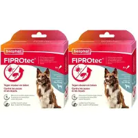 Beaphar 2x Fiprotec Anti Teken- en Vlooiendruppels Hond 10 - 20 kg 4 stuks