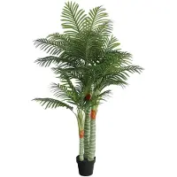vidaXL Kunstpalmboom met 3 stammen 180 cm polypropeen groen