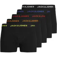 Jack & Jones Trunk Boxershorts Junior (5-pack) Zwart - Geel - Oranje - Rood - Blauw - Wit 140
