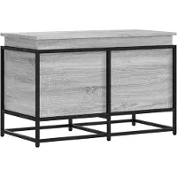 vidaXL Opbergbox met deksel 80x40x51,5 cm bewerkt hout grijs sonoma