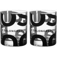 Kosta Boda Salong Betong DOF glas 35 cl 2-pack Transparant-zwart