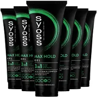 Syoss Max Hold - Haargel - Styling, Verzorging en Herstel - Intensieve Hold (48u) - Kortere Haartypes - Voordeelverpakking - 6x250 ml