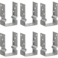 vidaXL Grondankers 6 st 9x6x15 cm gegalvaniseerd staal zilverkleurig