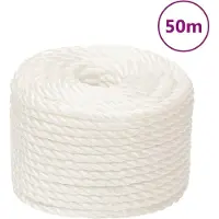 vidaXL Werktouw 20 mm 50 m polypropeen wit