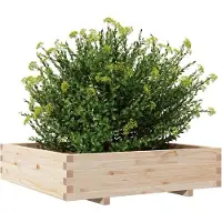 vidaXL Plantenbak 100x100x26,5 cm massief grenenhout