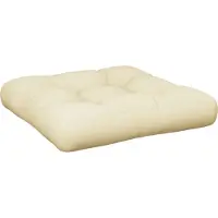 vidaXL Palletkussen 58x58x10 cm stof crèmekleurig