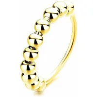 Despora Anxiety Ring - Stress Ring - Fidget Ring - Anxiety Ring For Finger - Draaibare Ring Dames - Spinning Ring - Spinner Ring - Zilver 925 Gold Plated - (17.50 mm / maat 55)