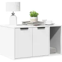vidaXL Kattenbakkast 80x50x45 cm bewerkt hout wit