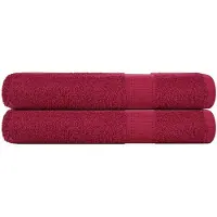 vidaXL Saunahanddoeken FROGN 2 st 80x200 cm 360 g/m² bordeaux