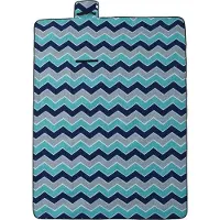 vidaXL Picknickkleed opvouwbaar golven 200x150 cm fluweel blauw