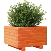 vidaXL Plantenbak 40x40x26,5 cm massief grenenhout wasbruin
