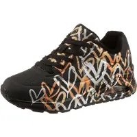 SKECHERS Sneakers laag 'Uno-Metallic Love' zwart