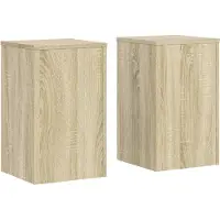 vidaXL Plantenstandaards 2 st 30x30x50 cm bewerkt hout sonoma eiken