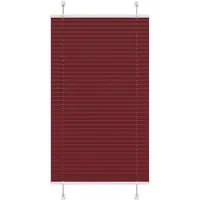 vidaXL Plissé rolgordijn 75x100 cm stofbreedte 74,4 cm bordeauxrood