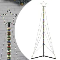 vidaXL LED-kerstboom 483 LEDs kleurrijk 240 cm