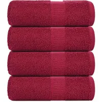 vidaXL Washandjes FROGN 4 st 30x30 cm 360 g/m² bordeaux