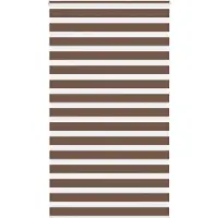 vidaXL Zebra rolgordijn 135x230 cm stofbreedte 130,9cm polyester bruin