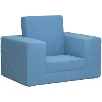 vidaXL Kinderslaapbank zacht pluche blauw