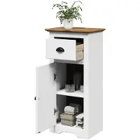 vidaXL Badkamerkast BODO 44x30x90 cm wit en bruin