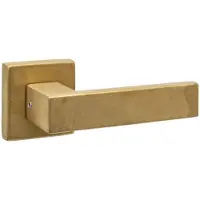Intersteel Deurkruk Amsterdam met Rozet Massief Verdekt 53x53x10mm PVD Messing Getrommeld