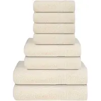 vidaXL 8-delige Handdoekenset FROGN 360 g/m² crème
