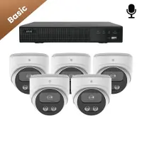 Dutch Security Systems 5x Beveiligingscamera set - Draadloos - Sony Dome Basic 2K - Wit
