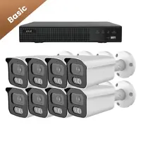 Dutch Security Systems 8x Beveiligingscamera set - Draadloos - Sony Bullet Basic 2K - Wit