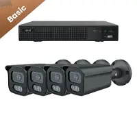 Dutch Security Systems 4x Beveiligingscamera set - Draadloos - Sony Bullet Basic 2K - Wit