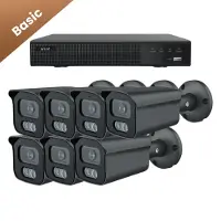 Dutch Security Systems 7x Beveiligingscamera set – Bedraad – Sony Bullet Basic 2K – Wit